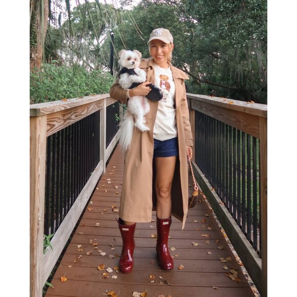 HUNTER Original Short Gloss Waterproof Rain Boot in Dorset Cab Size US 10 - Picture 1 of 10